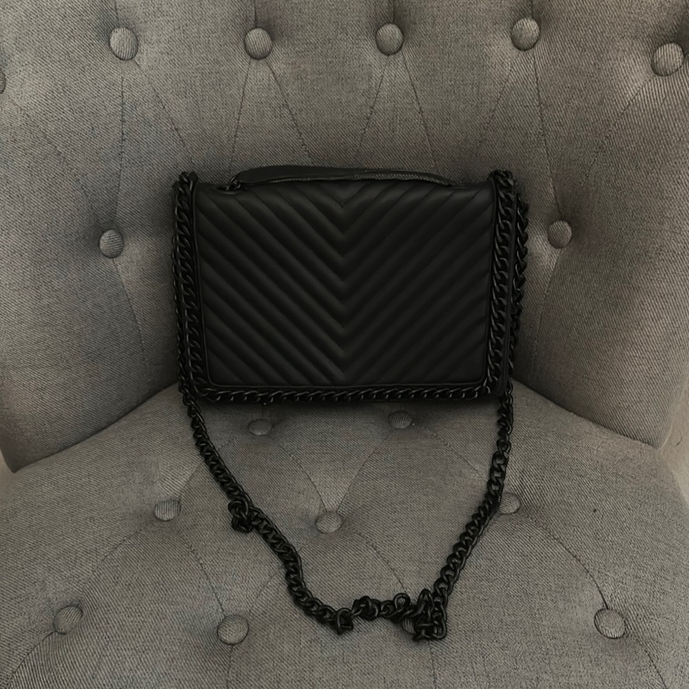 ALDO Black Quilted Chain Bag